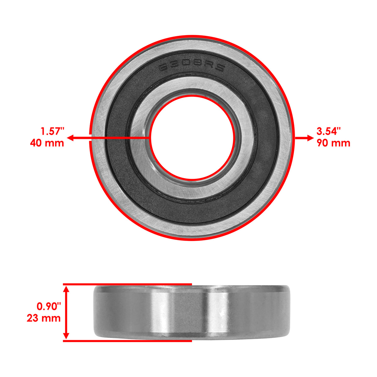 Deep Groove Ball Bearings Replacement for Toyota Forklift 40x90x23 (C3)