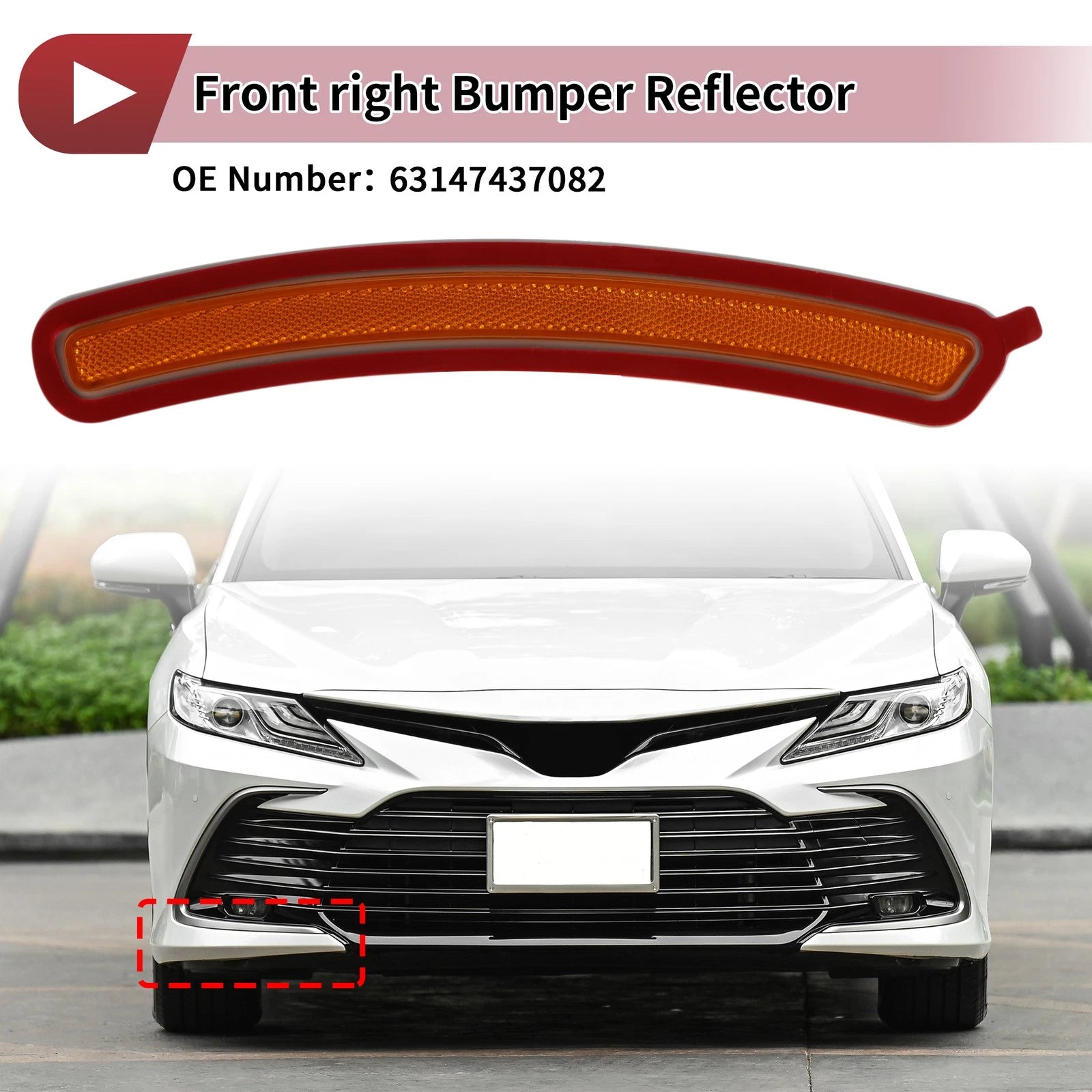 Front Right Bumper Reflector Replacement for BMW X6 G06 (2020–2022)