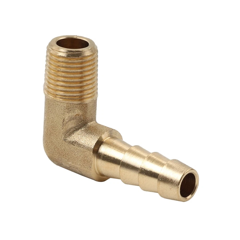 Brass Hose Barb Fitting Elbow 1/4"x 1/8 NPT Male Thread Connector