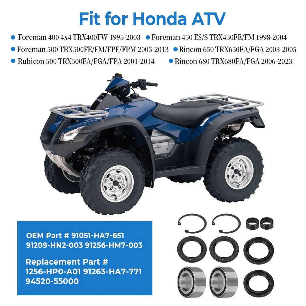 2X Front Wheel Bearings & Seals for Honda Foreman 400 4x4 TRX400FW (1995–2003)
