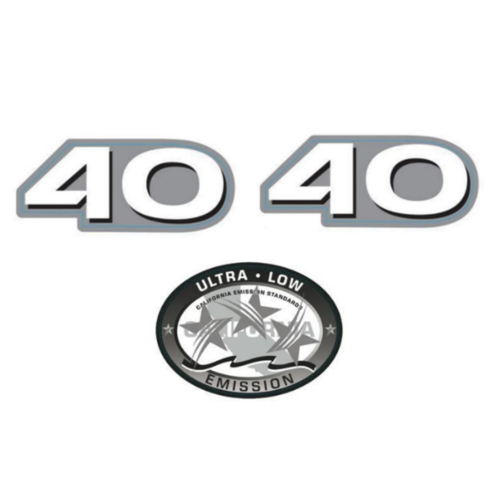 Horsepower Label Decal Sticker for Yamaha Outboard Engine (40 HP)