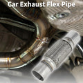 Exhaust Flex Pipe for 2.40 Inch OD Braided Silver Tone