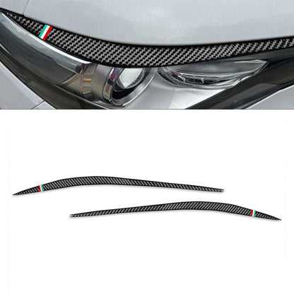 Headlight Eyebrows Eyelids Cover Trim for Alfa Romeo Giulia (2015–2024)