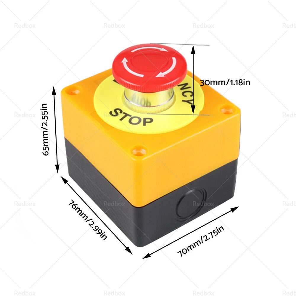 Emergency Stop Push Button Switch 1NO 1NC for AU