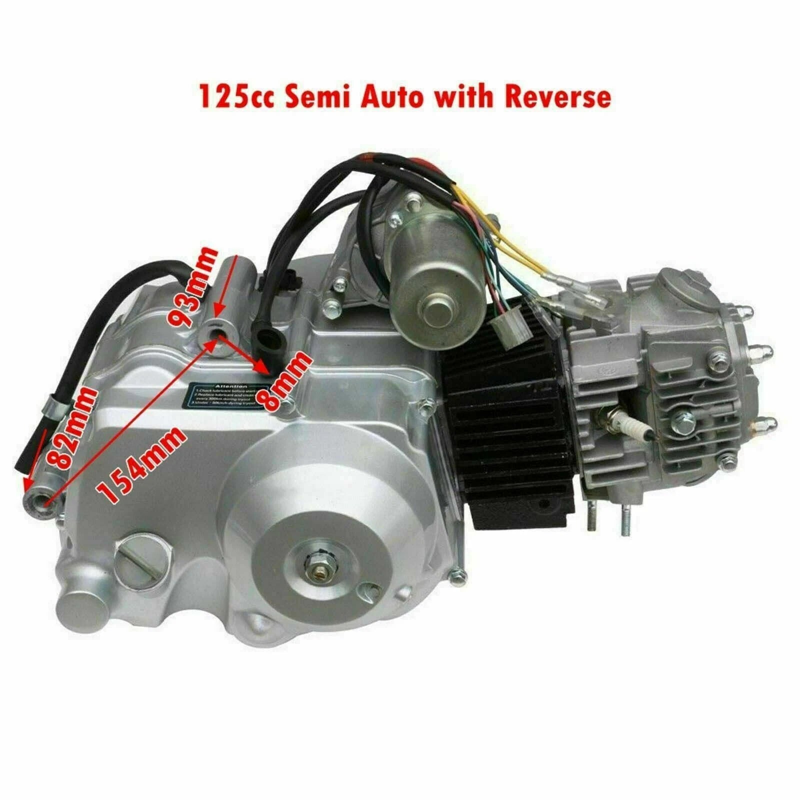 125cc Semi Auto Engine Motor for ATV Buggy Go Kart (3 Speed + Reverse)