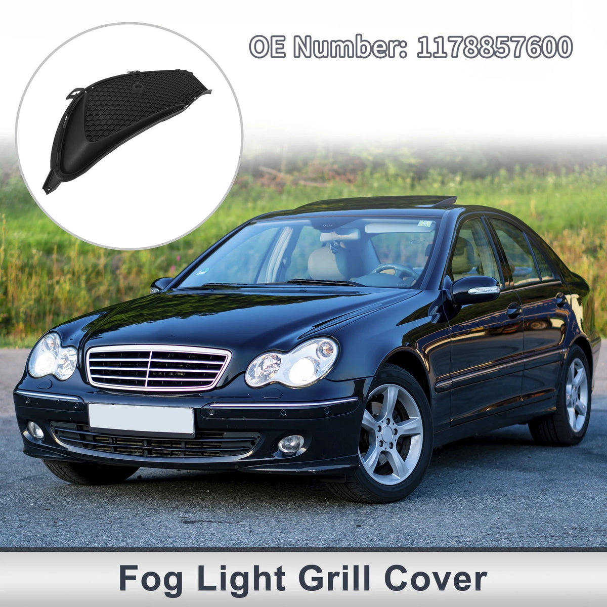 Front Right Fog Light Grill Replacement for Mercedes W117 (2016–2019)