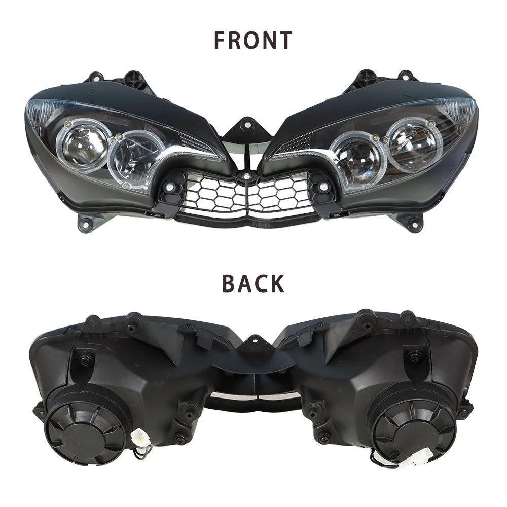 Front Headlight for Yamaha YZF R6 (2003–2005) & R6S (2006–2009) Black