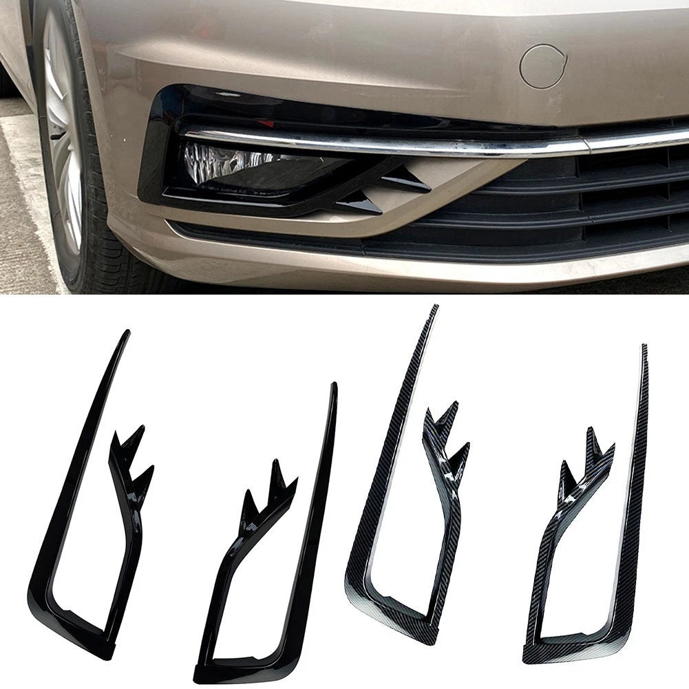 Pair Fog Light Covers for Golf MK7.5 (2017–2019) ABS Carbon Texture
