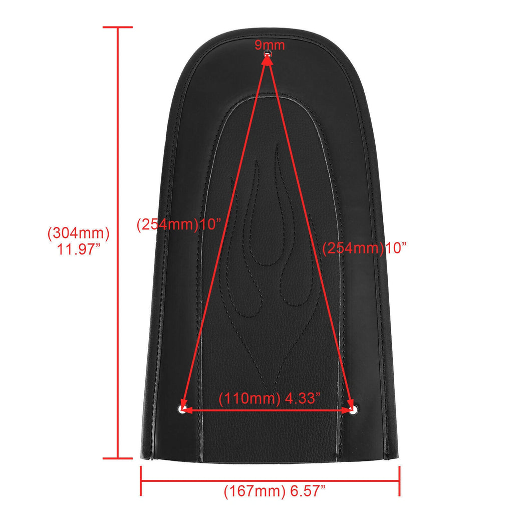 Flame Stitch PU Leather Rear Fender Bib Solo Seat for Harley Touring (2014–2023)