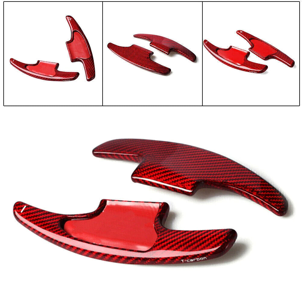 Carbon Fiber Shift Paddle Extensions for Honda (2018) - Red