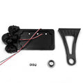 Black Side Mount License Plate Bracket w/ Skull LED Tail Light for Motorcycle