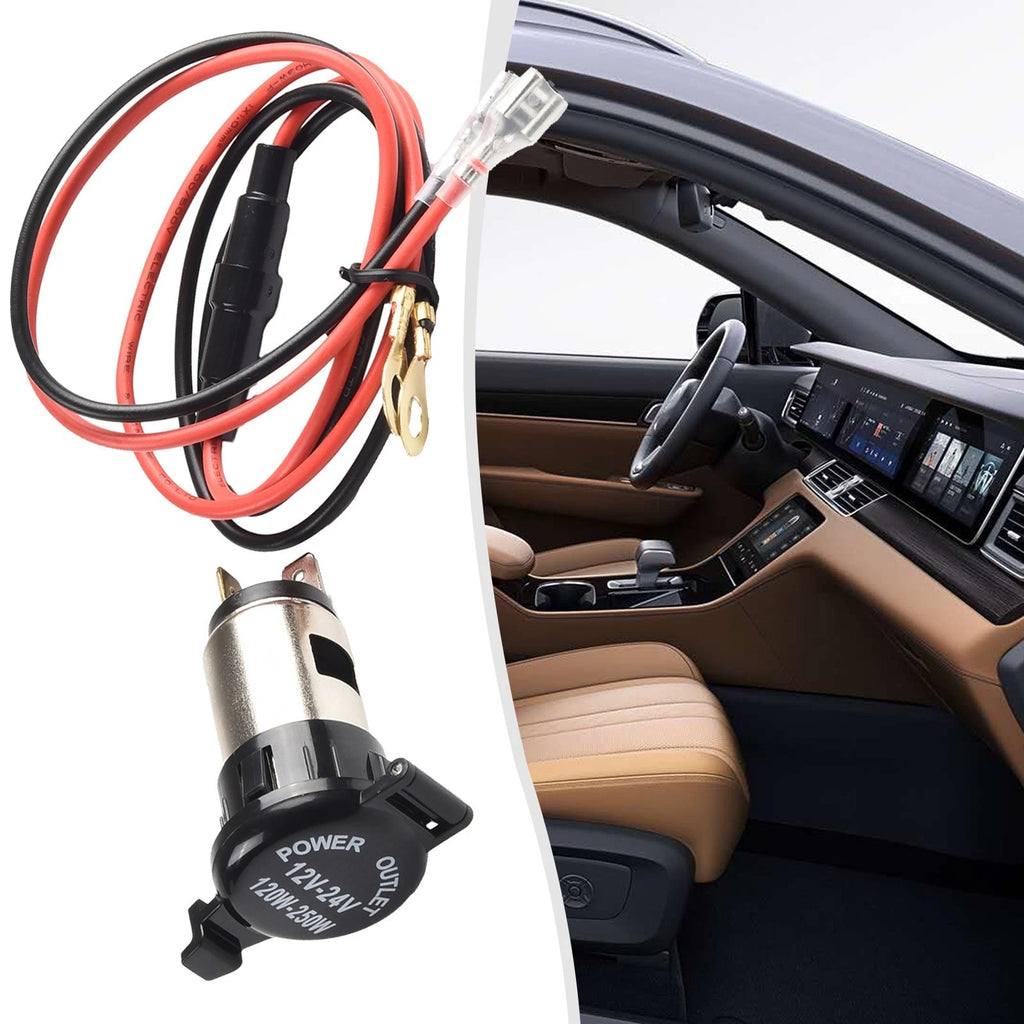 12 Volt Power Socket for Car Boat Tractor (Replacement Accessory)