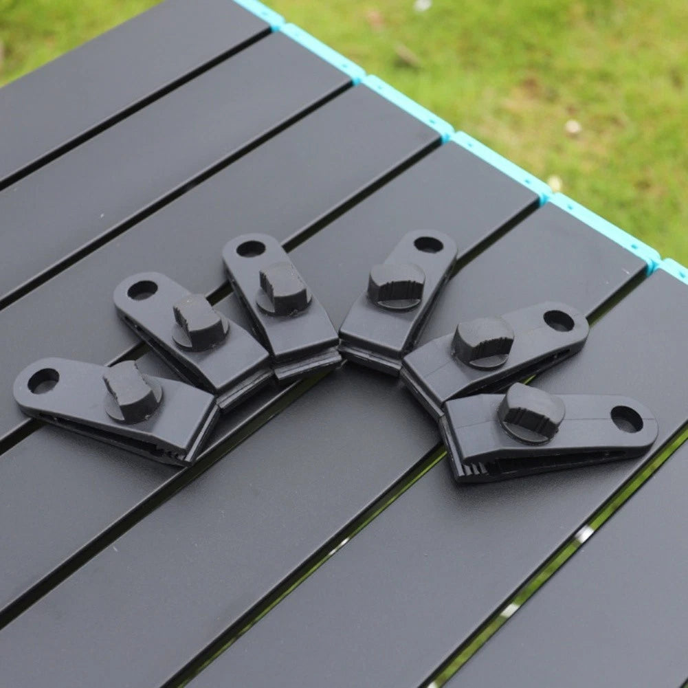10 Piece Tent Clips Set with Elastic Cords for Securing Tarpaulins