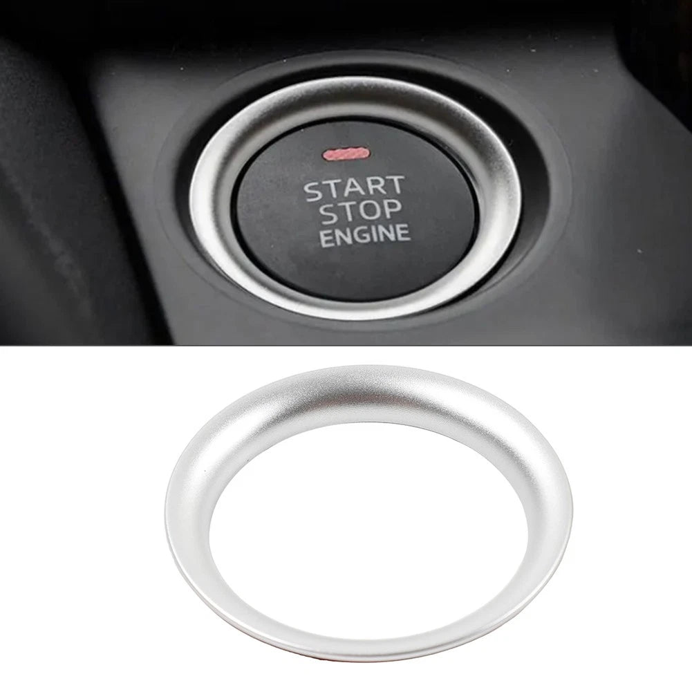 Silver Engine Start Push Button Ring Trim for Mazda 3 Axela 6 Atenza CX-5 (2014–2020)