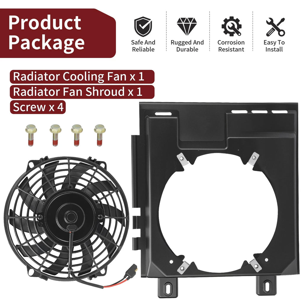 Radiator Cooling Fan w/ Shroud for Polaris Sportsman 400 500 (2000–2004)