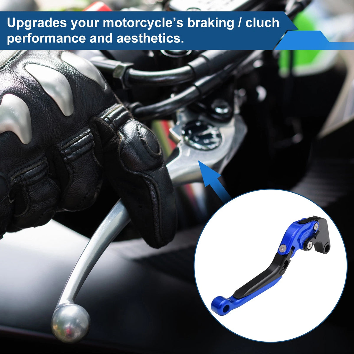 Adjustable Short Brake Clutch Lever Set for Aprilia RSV4 (2009–2022) Blue