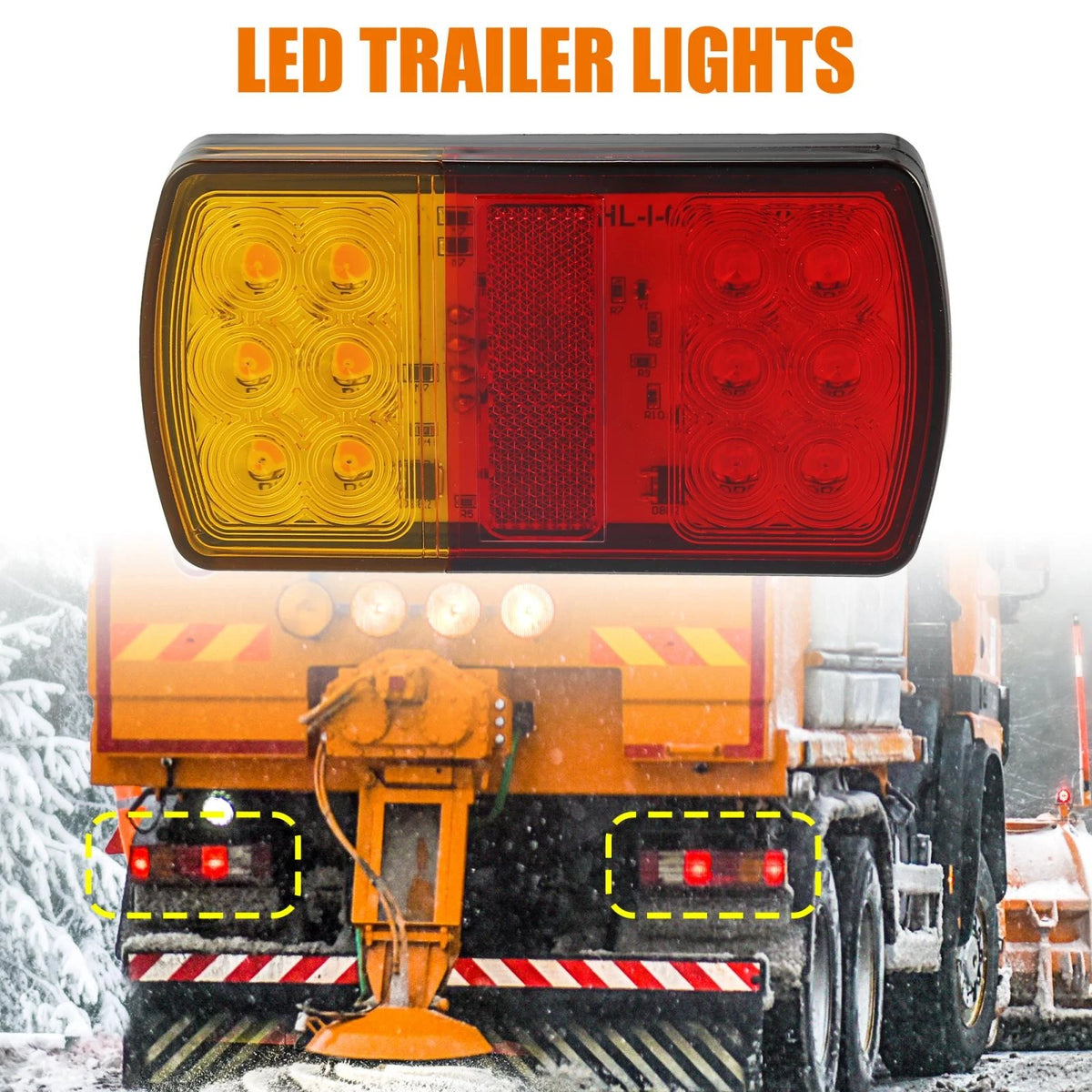 Trailer Lights Set 12 LED 12V 36V Replacement for Car Truck (2005–2015)
