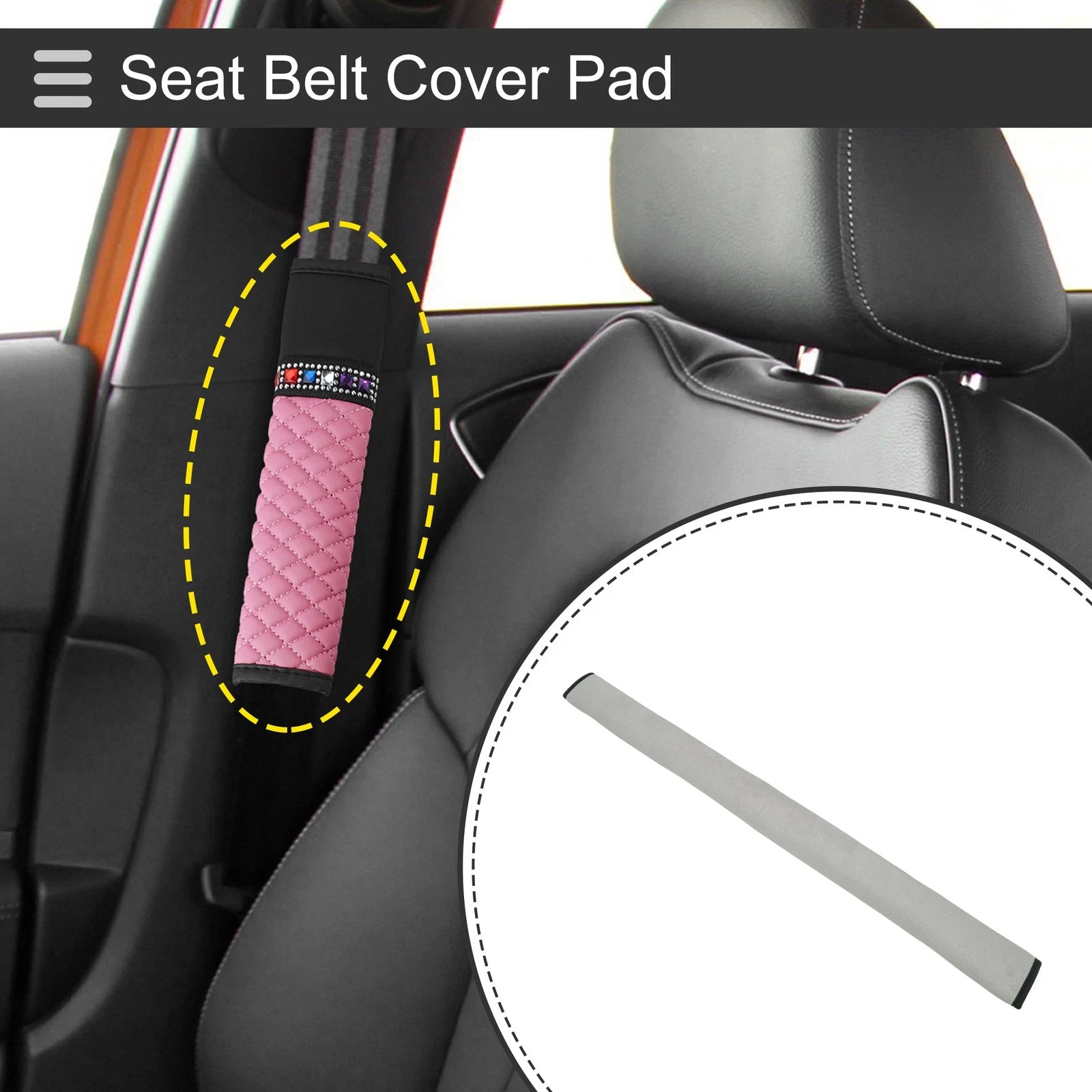 Seat Belt Cover Pad for Universal Fit (75cm)