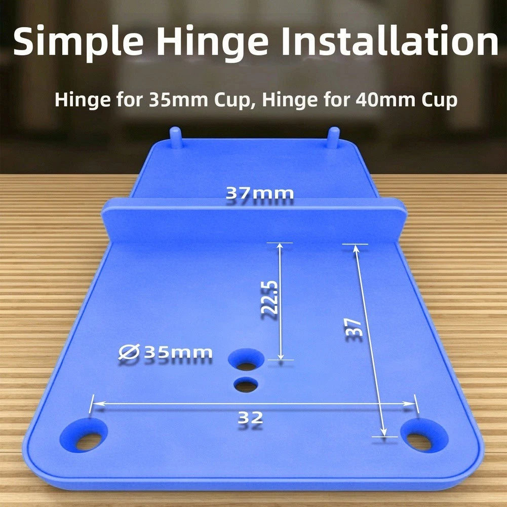 Plastic Hinge Hole Locator for Cabinet Doors (35mm, 40mm)