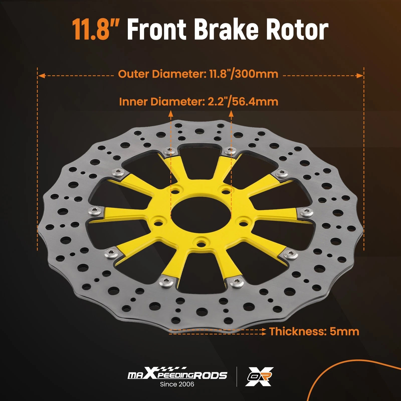 Floating Front Brake Rotor Disc Kit for Harley-Davidson Softail (2015–2024)