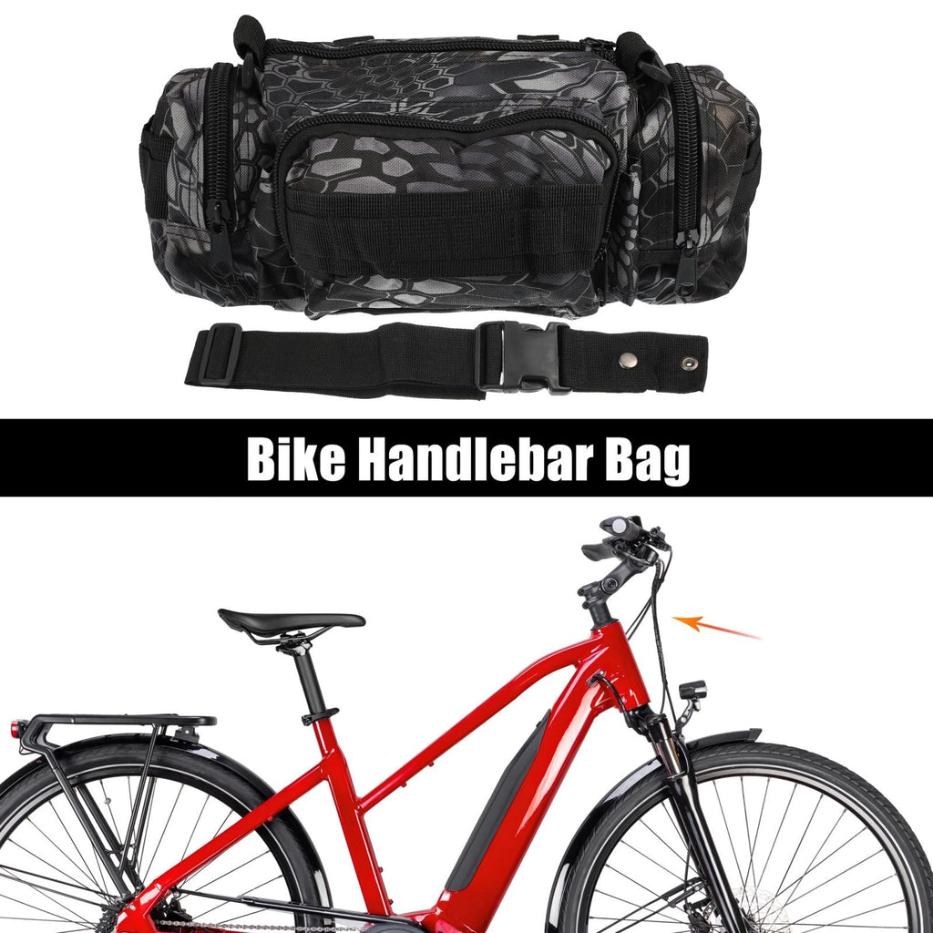 Front Bike Handlebar Bag 600D Oxford Waterproof for Universal Camouflage (—)