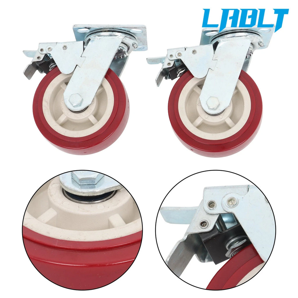 Set of 4 Casters for LABLT (6" Plastic Hubcaps)