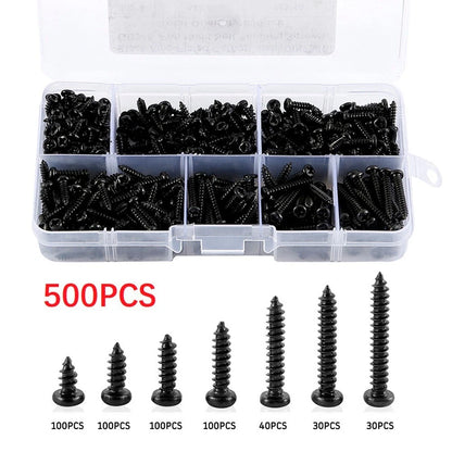 500 Pcs Flat Head Self Tapper Screws for Various Applications