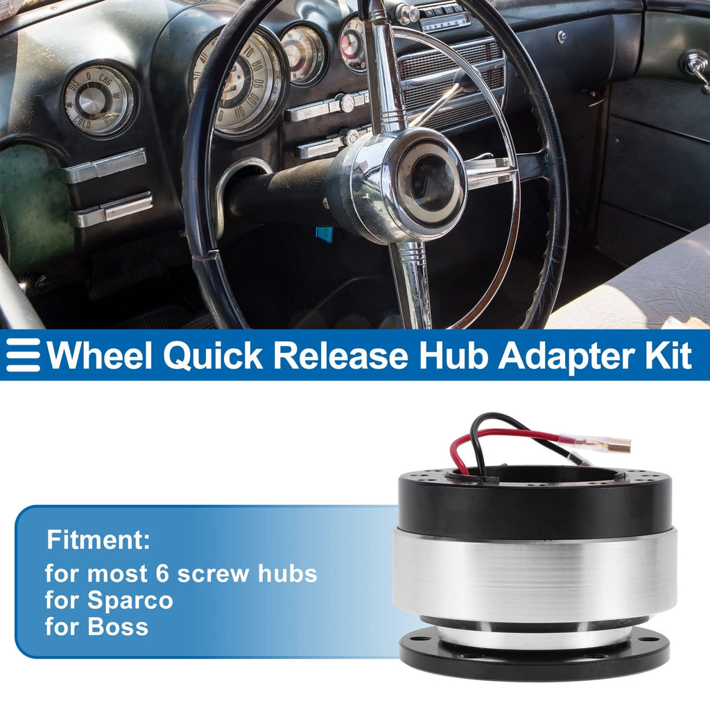 Steering Wheel Quick Release Hub Adapter 12 Hole for Universal Fit