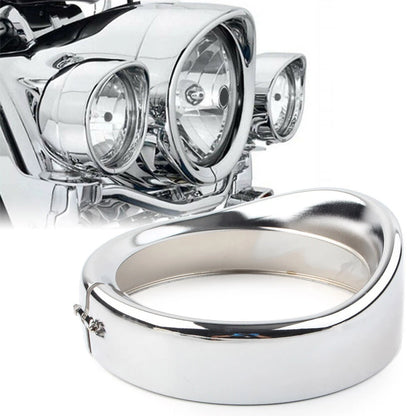 Chrome 7" Headlight Trim Ring Bezel for Harley Road King Softail