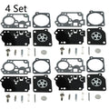 Set of 4 Carburetor Gasket Kits for ZAMA RB-156 C1U-W43 C1U-W45