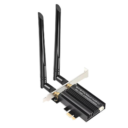 PCI-E WiFi Gaming Adapter for Desktop PC (Intel PCIe, Bluetooth 5.2)