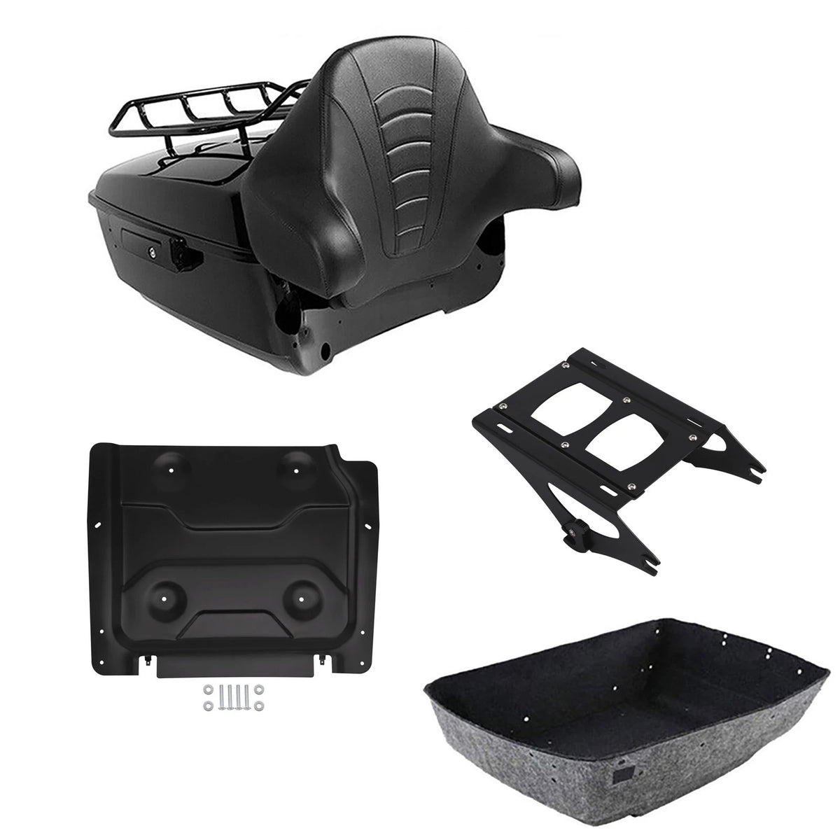 Trunk Luggage Backrest Mount Rack Plate for Harley Touring (2014–2026)