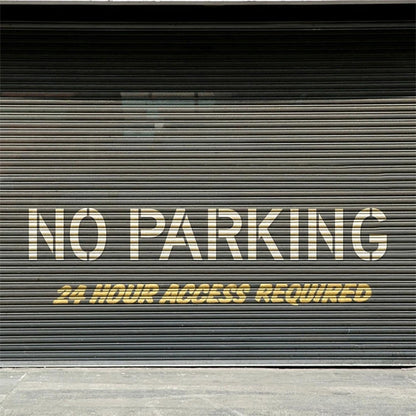 12-Inch Tall Silicone No Parking Stencil for Fire Lane Mark (Reusable)