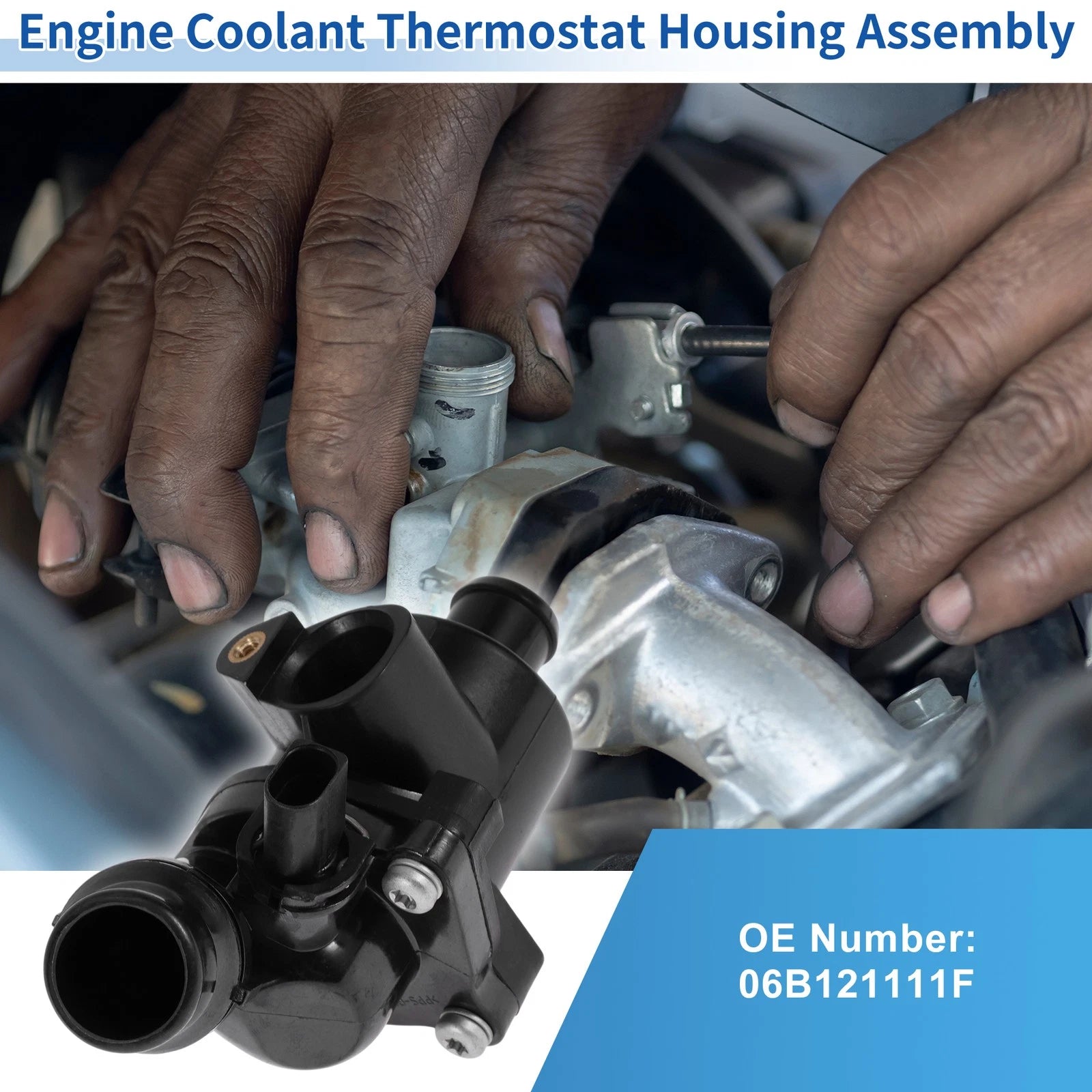 Engine Coolant Thermostat Housing Assembly for Audi A4 B6 1.8T (2002–2008)