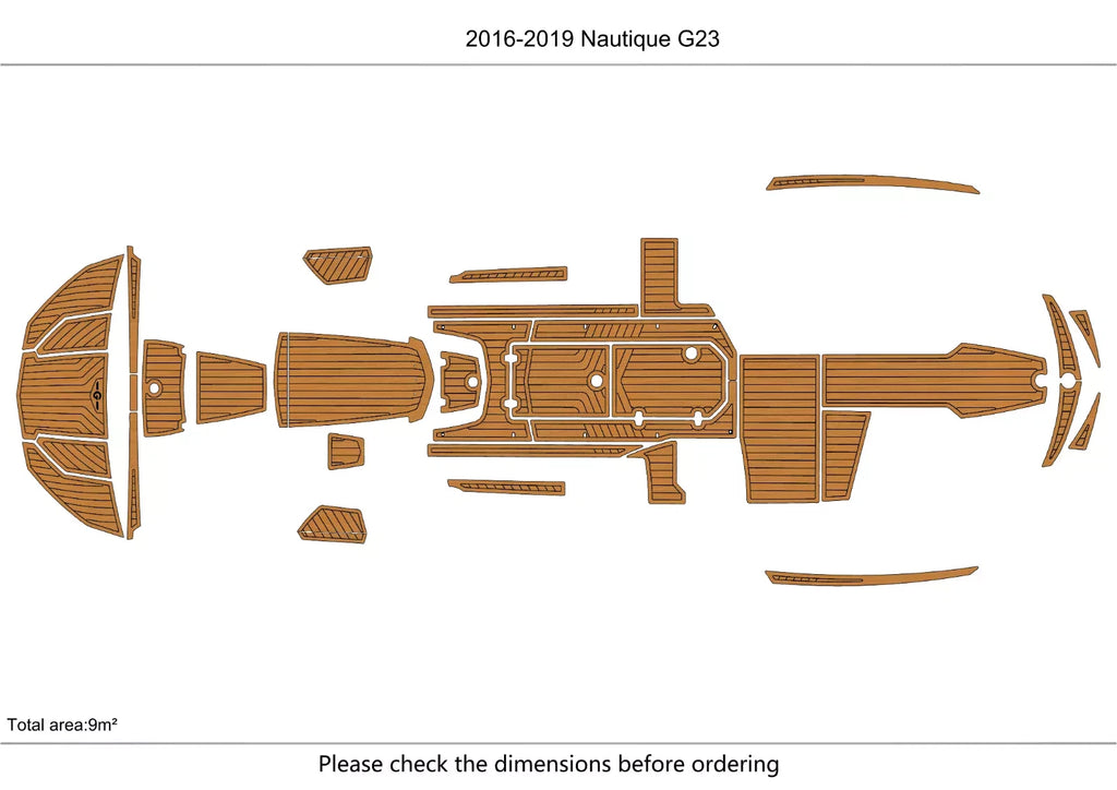 EVA Foam Teak Floor Pad for Nautique G23 (2016) - Color #10