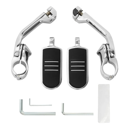 1-1/4" Chrome Long Pegstreamliner Highway Engine Guard Footpeg for Harley