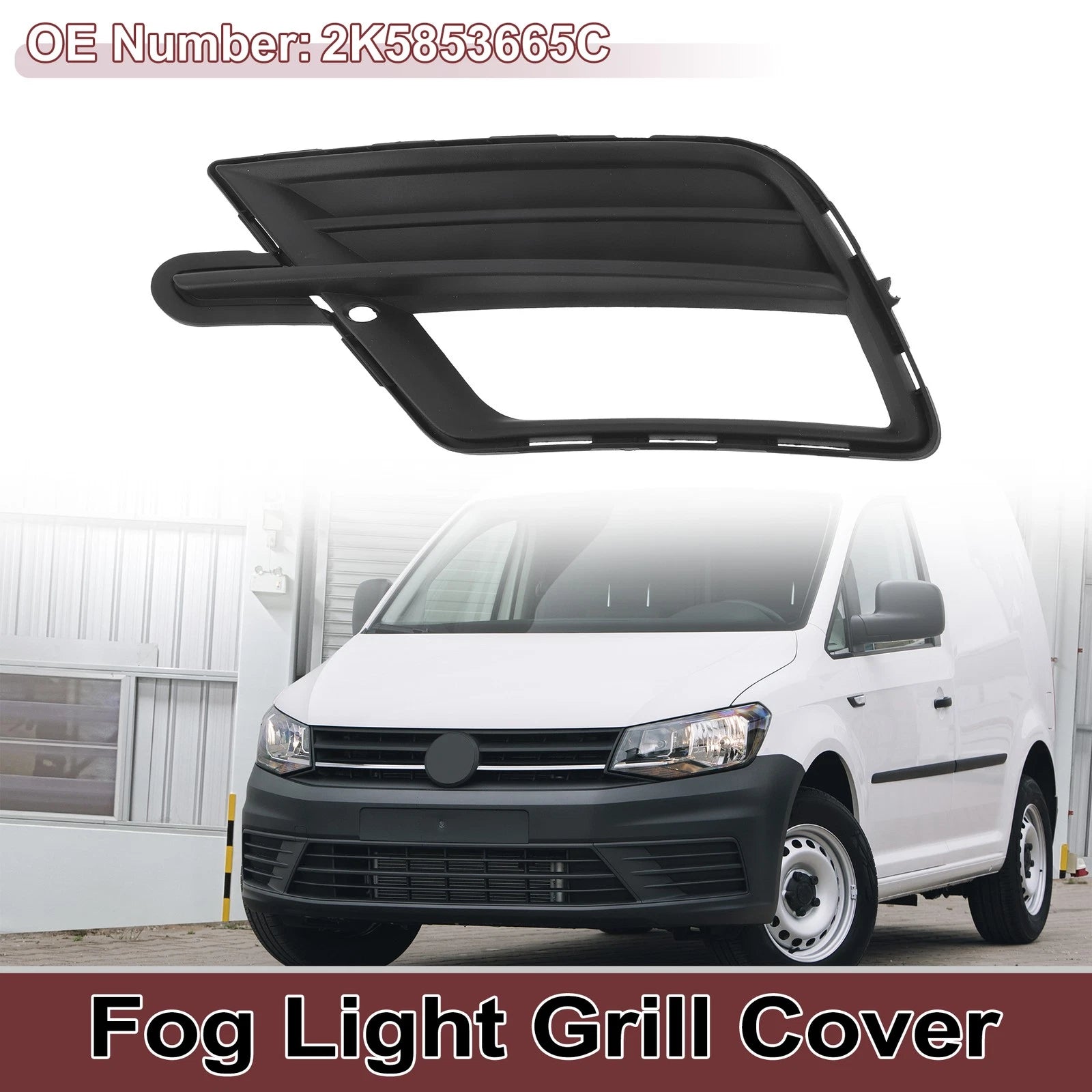 Front Left Fog Light Grill Replacement for Volkswagen Caddy (2015–2020)