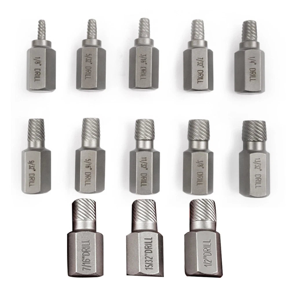 13 Piece Screw Extractor Kit for Various Applications