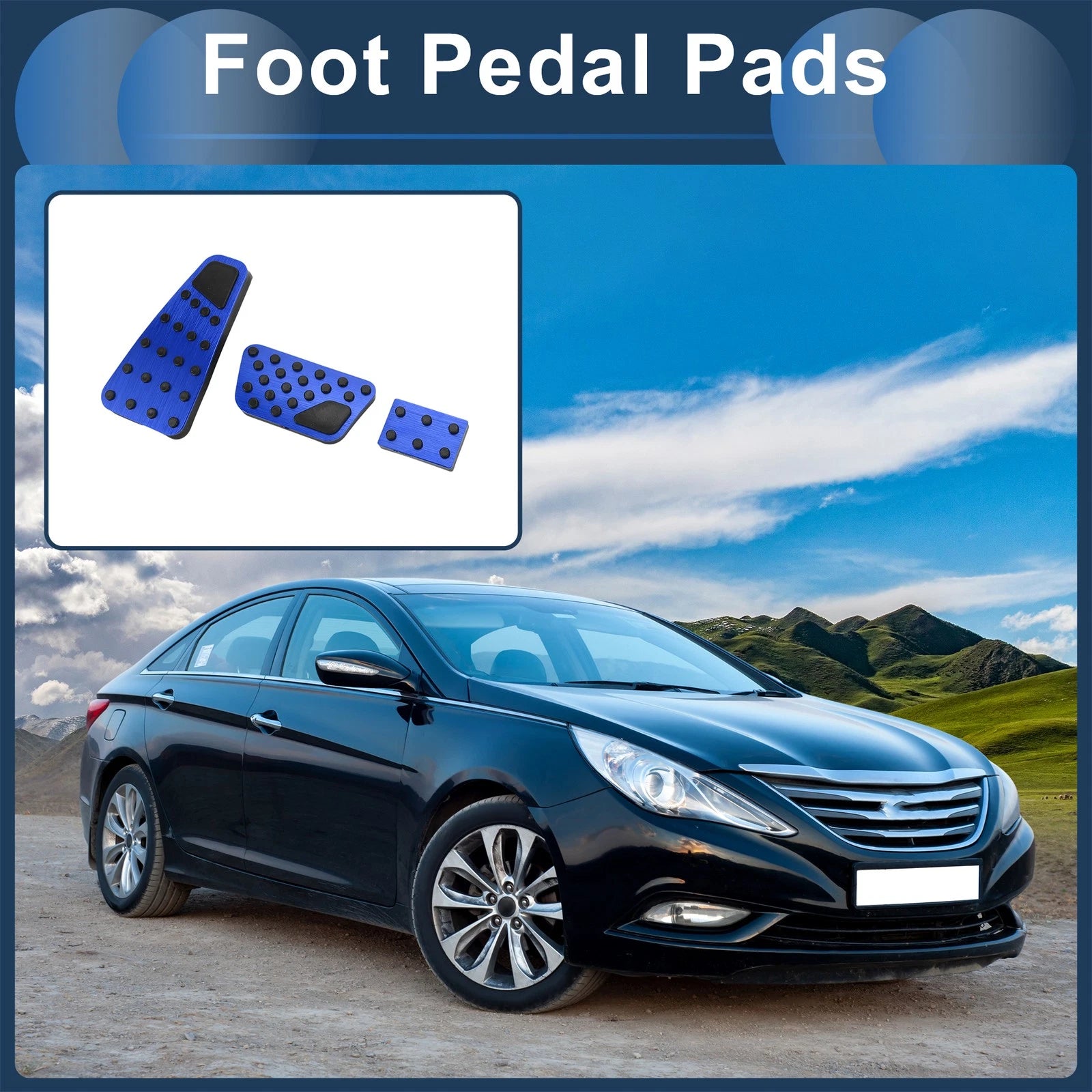 Automatic Foot Accelerator Pedal Covers Set for Dodge Ram 1500 (2010–2018)