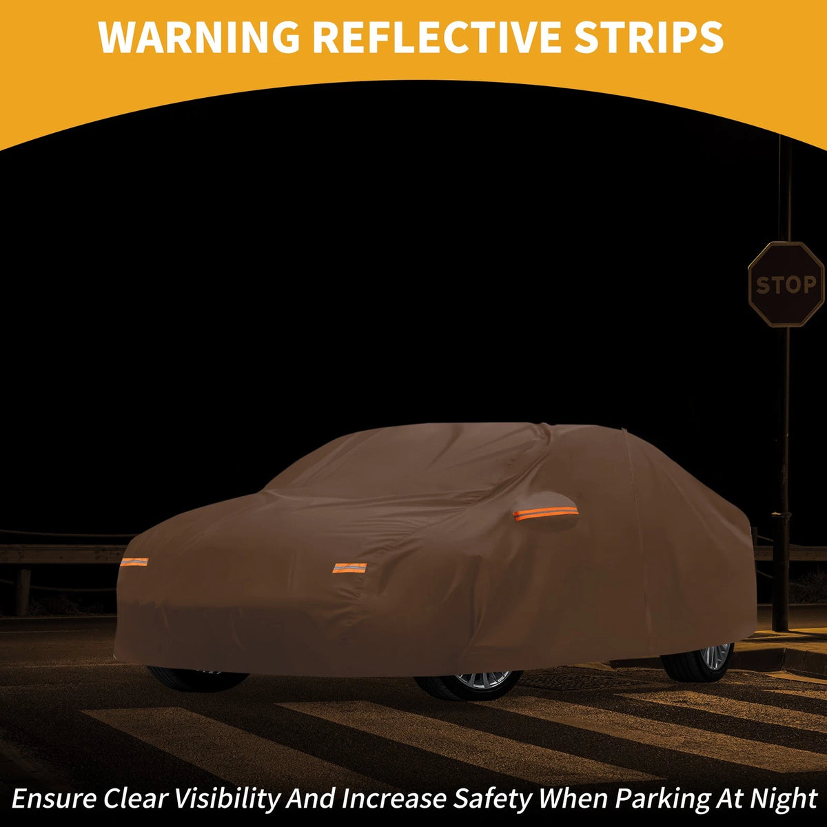 Waterproof Car Cover for Tesla Model Y (2020–2023) - Orange Cotton, Zipper