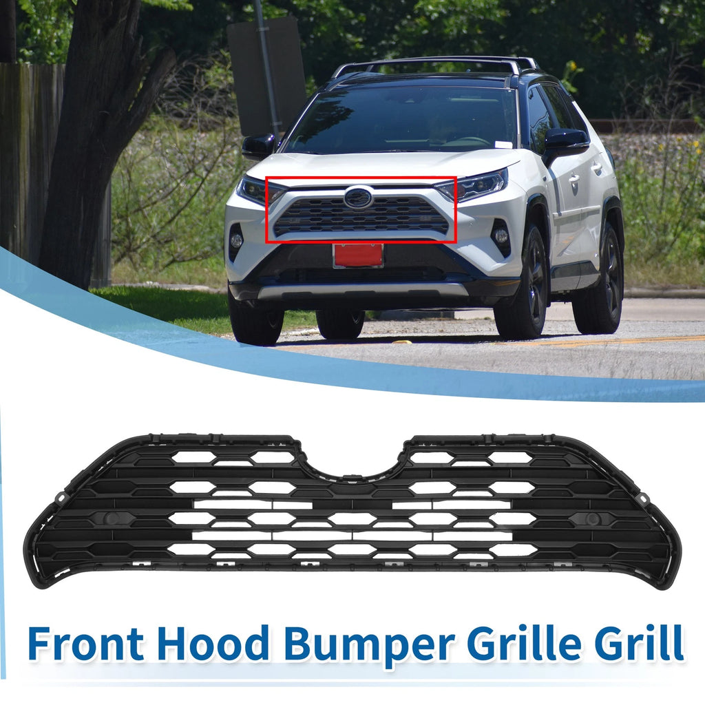Front Hood Bumper Grille Grill Replacement for Toyota RAV4 (2019–2022)