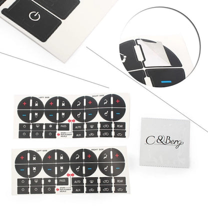 AC Dash Button Repair Kit Decal Stickers for Chevy GMC (2007–2013)