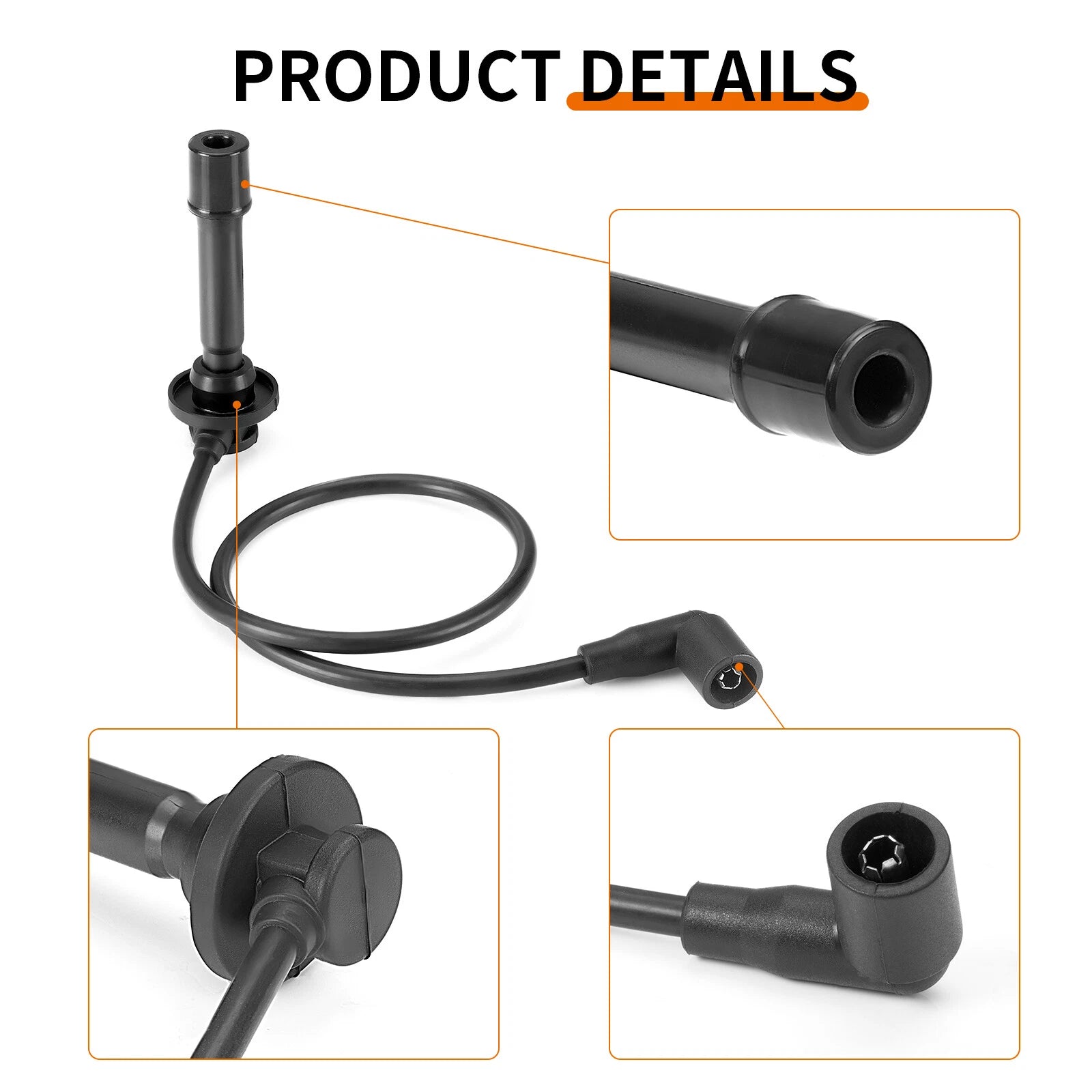 Ignition Coil Spark Plug Cap Wire for Kawasaki Mule PRO FXT FX FXR (2015–2023)