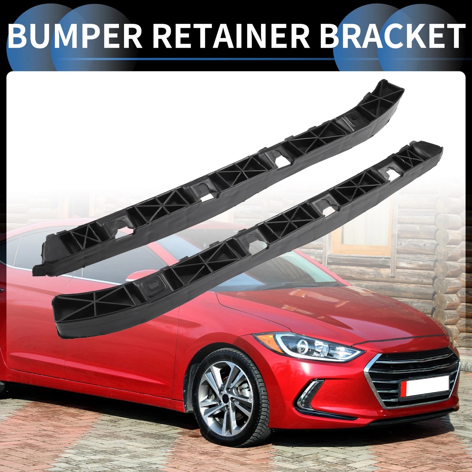 Pair Rear Bumper Retainer Bracket Replacement for Hyundai Elantra (2011–2016)