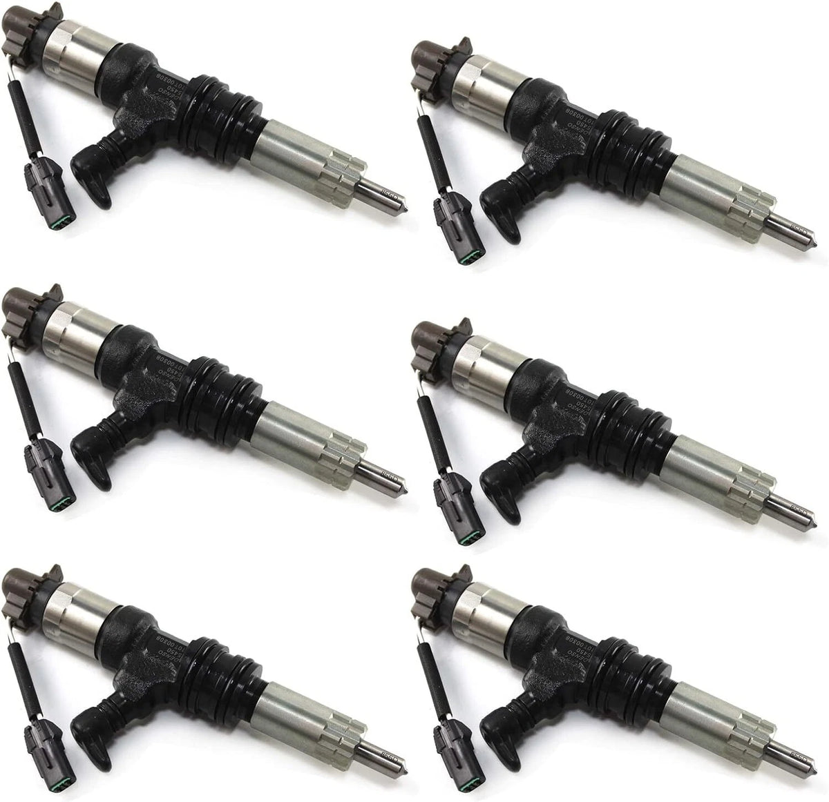 6X Fuel Injector 095000-5450 for Mitsubishi 6M60 Diesel Engine (1990–1999)
