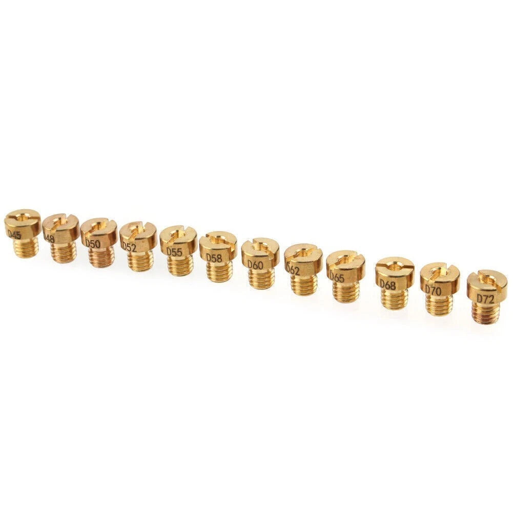 12x Carburetor Main Jets for Dellorto SHA PHBG (#45-#72)