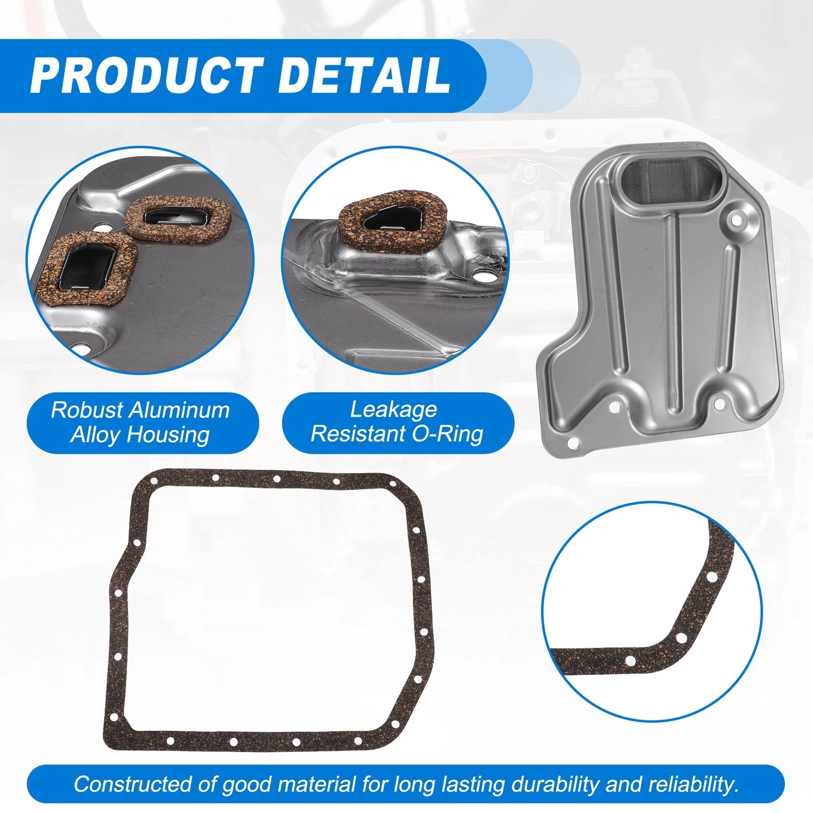 Transmission Filter Oil Pan Gasket Kit Replacement for Lexus GS400 (1998–2005)