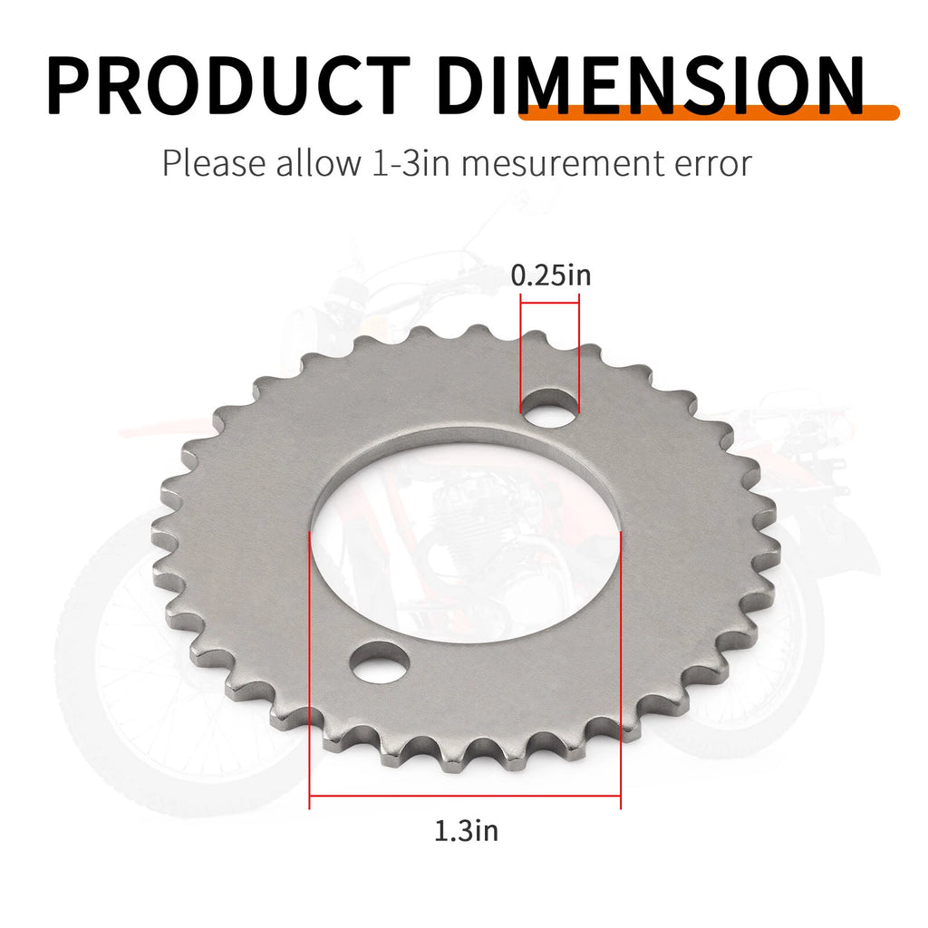 Cam Timing Chain with Sprocket for SL125 TL125 XL125 XL185S TRX200 XL200R XR200 XR200R (1970–1999)