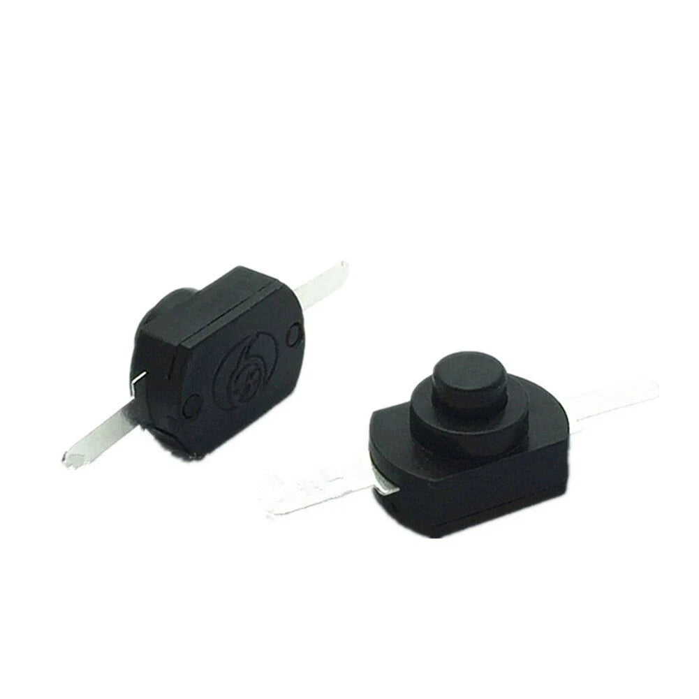 10X Latching On Off Switch DC 250V 1A 30V Black/Silver Button