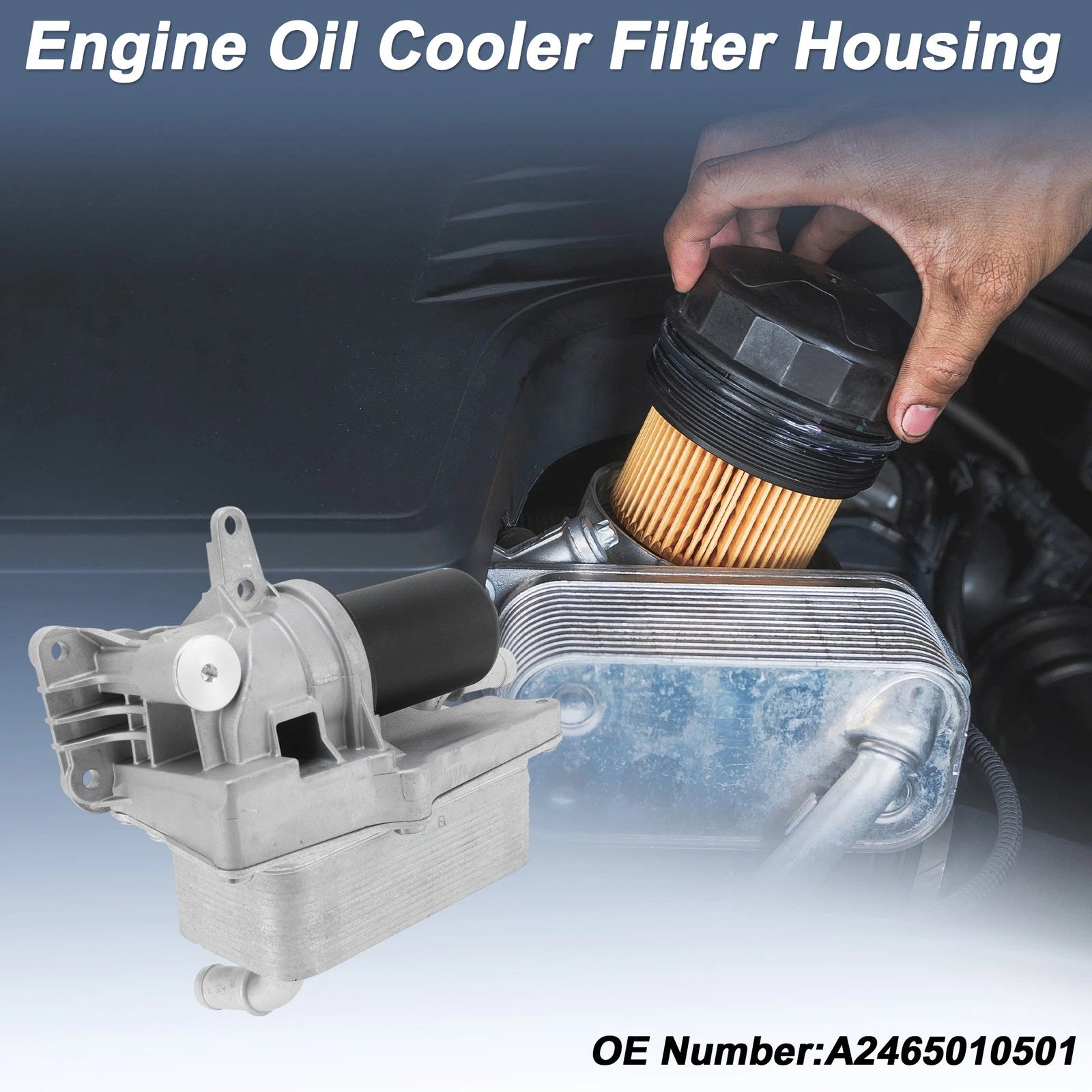 Engine Oil Filter Housing OEM Replacement for Mercedes-Benz A220 A250 (2019–2022)
